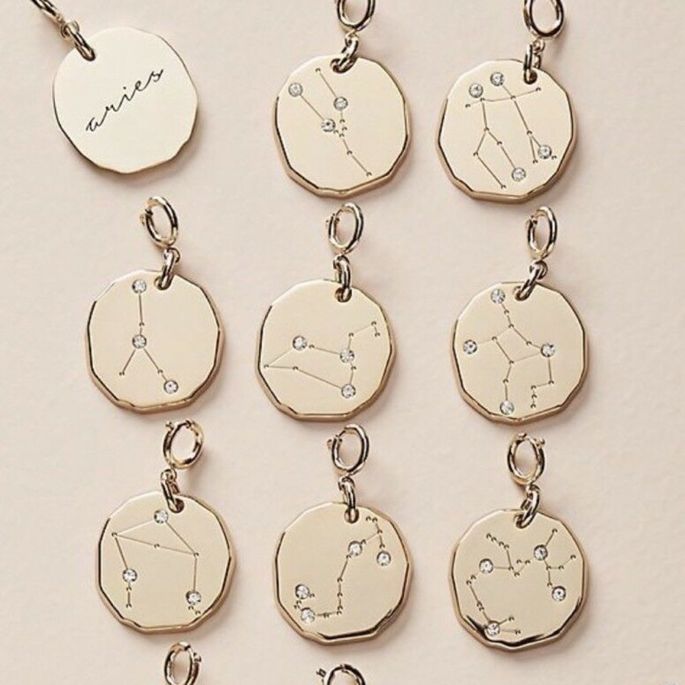 Anthropologie Zodiac TAURUS Decorative Charm Key Chain Book Bag Zipper